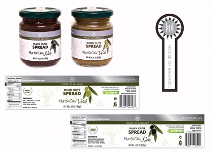 olives jar label design