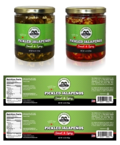 food pickles label design